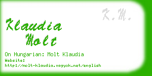 klaudia molt business card